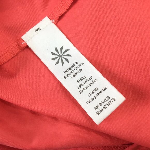 Athleta Kokomo Swim Dress Melon Size M Built in Bra Tie Halter 739779 High Neck - Picture 9 of 10